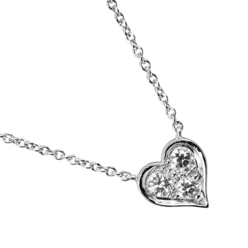 TIFFANY & Co. Sentimental Heart Necklace Pt950 Platinum Diamond Approx. 3.18g I132124047