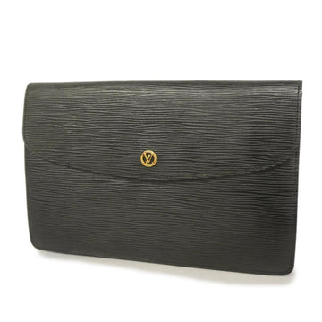 LOUIS VUITTON Clutch Bag Epi Montaigne 27 M52652 Noir Ladies