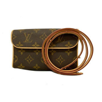 LOUIS VUITTON Waist Bag Monogram Pochette Florentine M51855 Brown Ladies