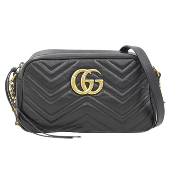 GUCCI GG Marmont Chain Shoulder Bag Black 447632 520981