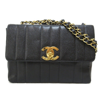 CHANEL Mademoiselle ChainShoulder Bag Black Caviar Skin [Grained Calf]