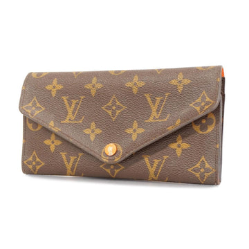 LOUIS VUITTON Tri-fold Long Wallet Monogram Portefeuille Josephine M61656 Brown Poppy Petal Ladies