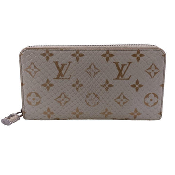 LOUIS VUITTON N97773 Zippy Wallet Round Monogram Exotic Long White Women's Z0006457