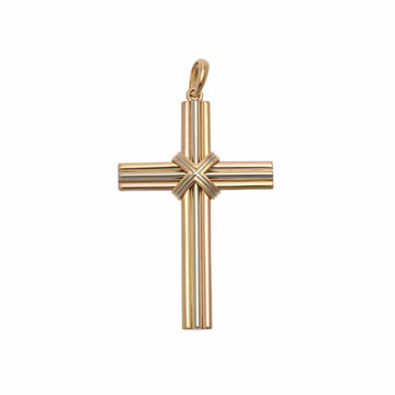 CARTIER Three Gold Cross - Unisex K18YG/PG/WG Pendant Top