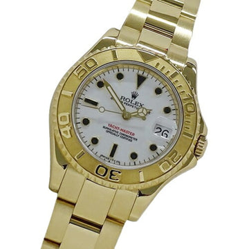 ROLEX Yacht-Master 68628 T-series watch Boys Date Automatic AT 750YG 18K Solid gold White Polished