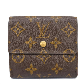 LOUIS VUITTON Tri-fold Wallet Monogram Porte Monnaie M61652 Brown Men's Women's