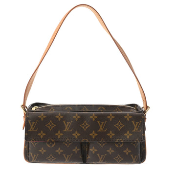 LOUIS VUITTON Monogram Vivacite MM Brown M51164 Women's Canvas Shoulder Bag