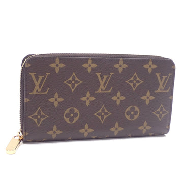 LOUIS VUITTON Round Long Wallet Monogram Zippy Women's M60017 Brown