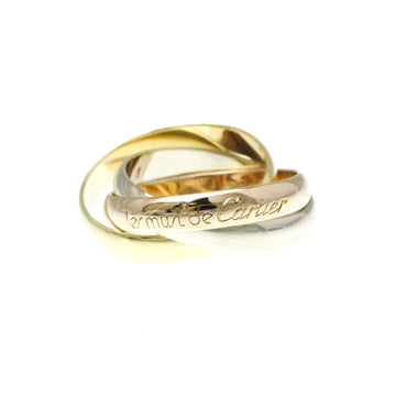 CARTIER Trinity Pink Gold [18K],White Gold [18K],Yellow Gold [18K] Fashion No Stone Band Ring Gold