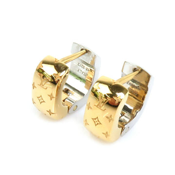 LOUIS VUITTON Earrings Booklet Reille Nanogram Metal Silver x Gold Women's M00397