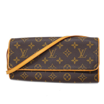 LOUIS VUITTON Shoulder Bag Monogram Pochette Twin GM M51852 Brown Ladies