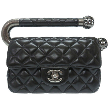 CHANEL Around the World Evening Matelasse Lambskin Black Earth 18 Gunmetallic Hardware Handbag Coco Mark Turnlock 0024