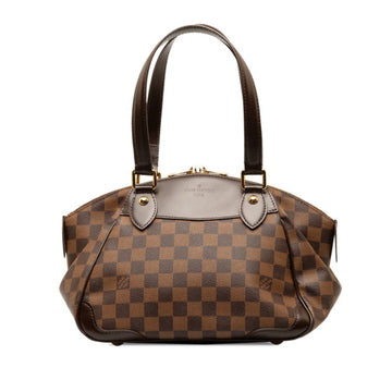 LOUIS VUITTON Damier Verona PM Tote Bag N41117 Brown PVC Leather Women's