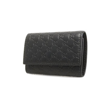 GUCCI Key Case Micro sima 150402 2149 Leather Black Men Women