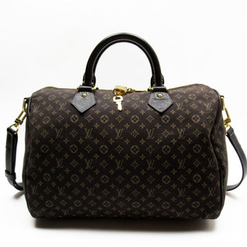 LOUIS VUITTON Handbag Shoulder Bag Monogram Idylle Speedy Bandouliere 30 Dark Brown Gold Women's M56702 w0385a