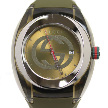 GUCCI sink watch battery operated YA137106 137.1 men's