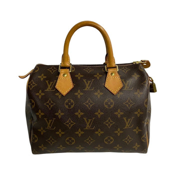 LOUIS VUITTON Speedy 25 Monogram Leather Handbag Boston Bag Brown 33230