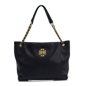TORY BURCH Chain Shoulder Bag Tote Leather Black
