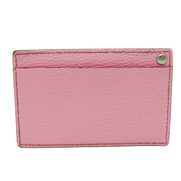 HERMES Choo Choo Serie Chevre Leather Card Case Rose Sakura