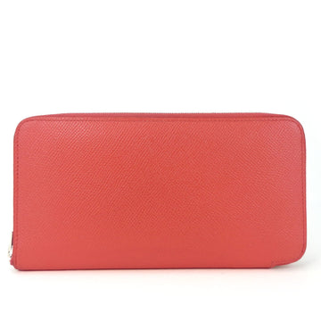 HERMES Long Wallet Azap Silk In Veau Epsom Pink R Stamped Women's