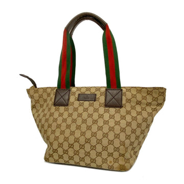 GUCCI Tote Bag GG Canvas Sherry Line 131230 Brown Ladies