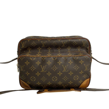 LOUIS VUITTON Nile Monogram Leather Shoulder Bag Crossbody Brown 08302 462k241308302