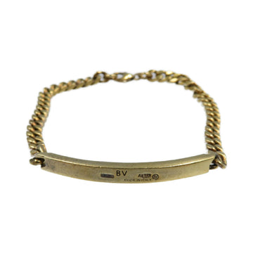 BOTTEGA VENETA Chain Plate Silver 925 Gold Bracelet 0163