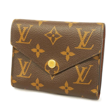 LOUIS VUITTON Trifold Wallet Monogram Portefeuille Victorine M62472 Brown Ladies