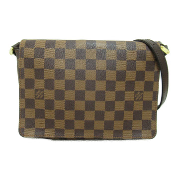 LOUIS VUITTON Musette Tango Short Brown Ebene Damier PVC coated canvas N51255