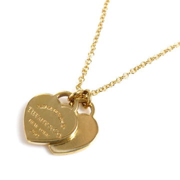 TIFFANY&Co.  K18YG Yellow Gold Return to Double Heart Tag Necklace 60011459 4.3g 40cm Women's
