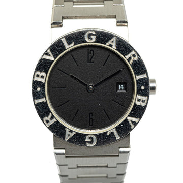 BVLGARI Watch BB26SS Quartz Black Dial Stainless Steel Women's