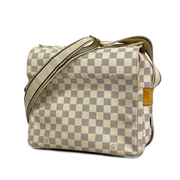 LOUIS VUITTON Shoulder Bag Damier Azur Naviglio N51189 White Women's