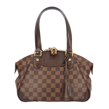 LOUIS VUITTON Verona PM Damier Handbag Canvas N41117 Brown Women's  BRB02590000004042