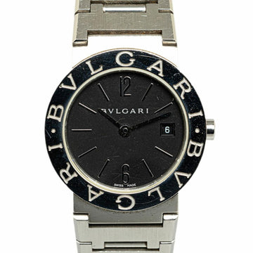 BVLGARI Watch BB26SS Quartz Black Dial Stainless Steel Women's