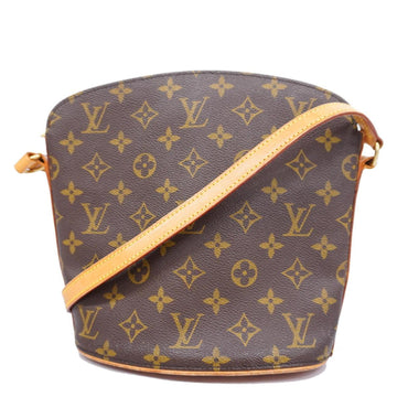 LOUIS VUITTON Shoulder Bag Monogram Drouot M51290 Brown Ladies