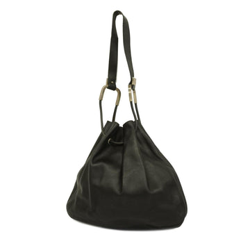 GUCCI Shoulder Bag 001 3746 Leather Black Women's