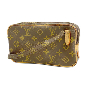 LOUIS VUITTON Shoulder Bag Monogram Pochette Marly Bandouliere M51828 Brown Women's