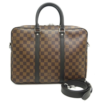 LOUIS VUITTON Porte-Document Voyage PM Men's Bag N41466 Damier Ebene [Brown]