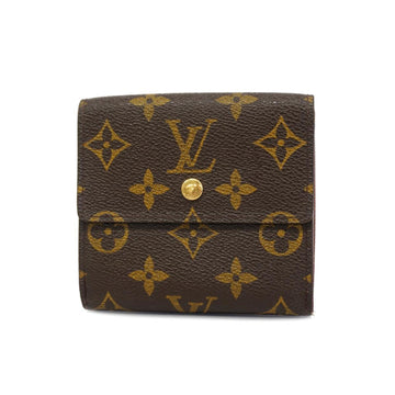 LOUIS VUITTON Tri-fold Wallet Monogram Porte Monnaie Carte Credit M61652 Brown Men's Women's