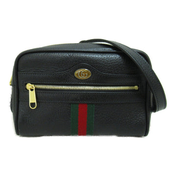 GUCCI Shoulder Bag Black GG canvas 517350