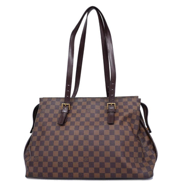 LOUIS VUITTON Shoulder Bag Damier Chelsea N51119 Ebene Ladies