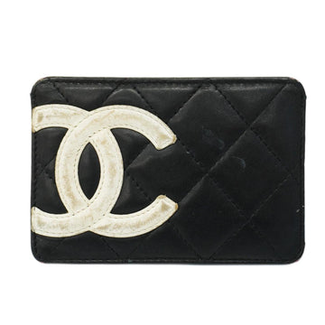 CHANEL Business Card Holder/Card Case Cambon Lambskin Black Ladies