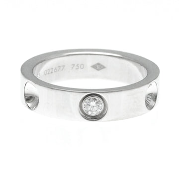 LOUIS VUITTON Petitburg Emplant 1P Diamond Ring White Gold [18K] Fashion Diamond Band Ring Silver