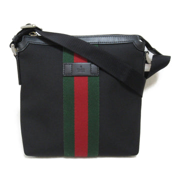 GUCCI Shoulder Bag Black canvas 631195