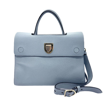 CHRISTIAN DIOR handbag shoulder bag Ever leather light blue women's z1254