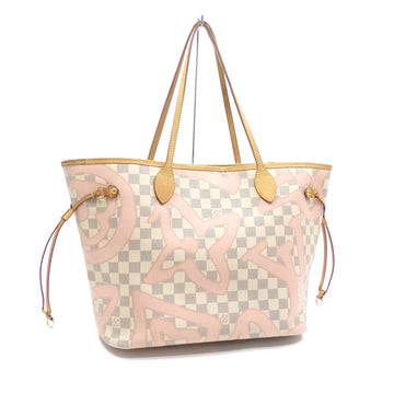 LOUIS VUITTON Tote Bag Damier Azur Neverfull MM Women's N41050 Pouch Missing Rose Ballerine Tahiti Collection A2230443