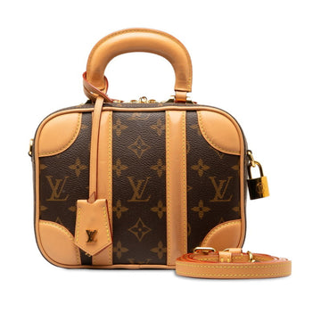 LOUIS VUITTON Monogram Valiset PM Handbag Shoulder Bag M44581 Brown PVC Leather Women's