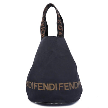 FENDI Tote Bag Nylon Brown Black Women's