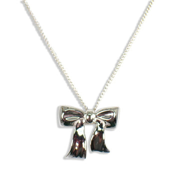 TIFFANY 925 ribbon necklace pendant