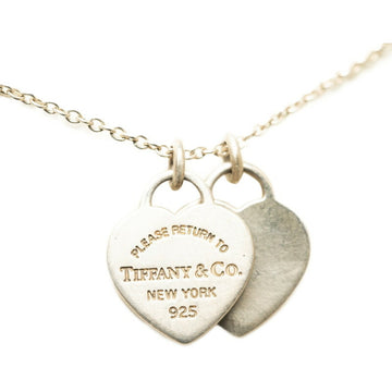TIFFANY Double Heart Necklace SV925 Silver Women's &Co.